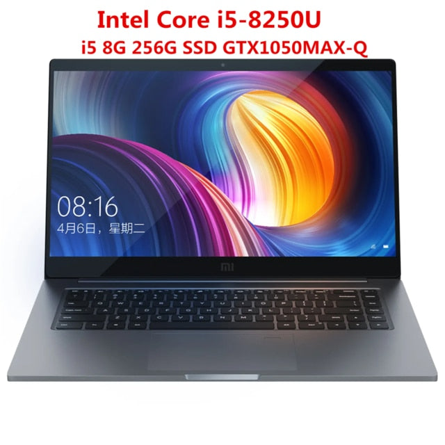 Xaomi Mi Notebook Pro 15.6 Inch GTX 1050 Max-Q Intel Core i7 16G/i5 8G CPU NVIDIA 4GB GDDR5 Laptop Fingerprint Windows 10