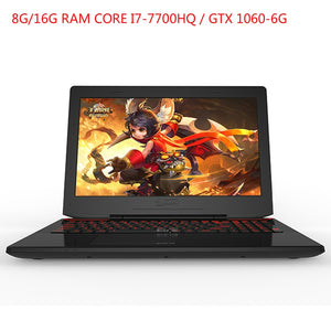 Gaming Laptop 15.6 inch 8G/16G DDR4 RAM 128G 256G 512G SSD Notebook With i7-7700HQ GTX1060-6G RGB Backlit Keyboard