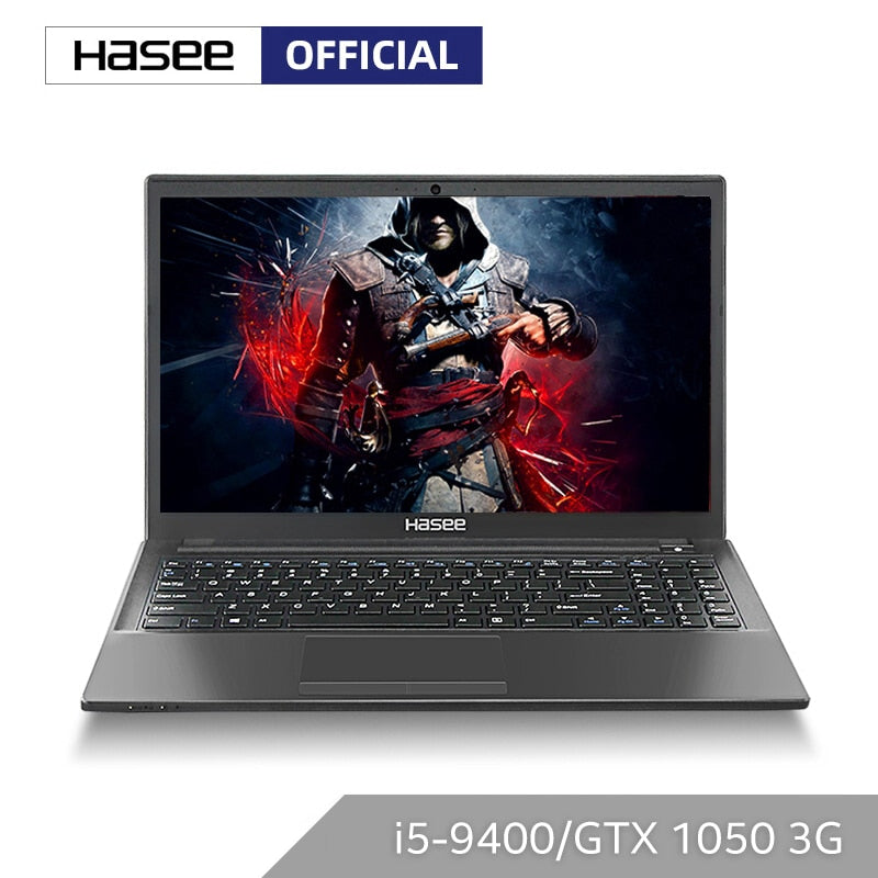 Hasee K670E-G6A6 Laptop for Gaming(Intel core i5-9400+GTX1050 3G /8G RAM/512G SSD/15.6''IPS) Desktop-grade notebook computer